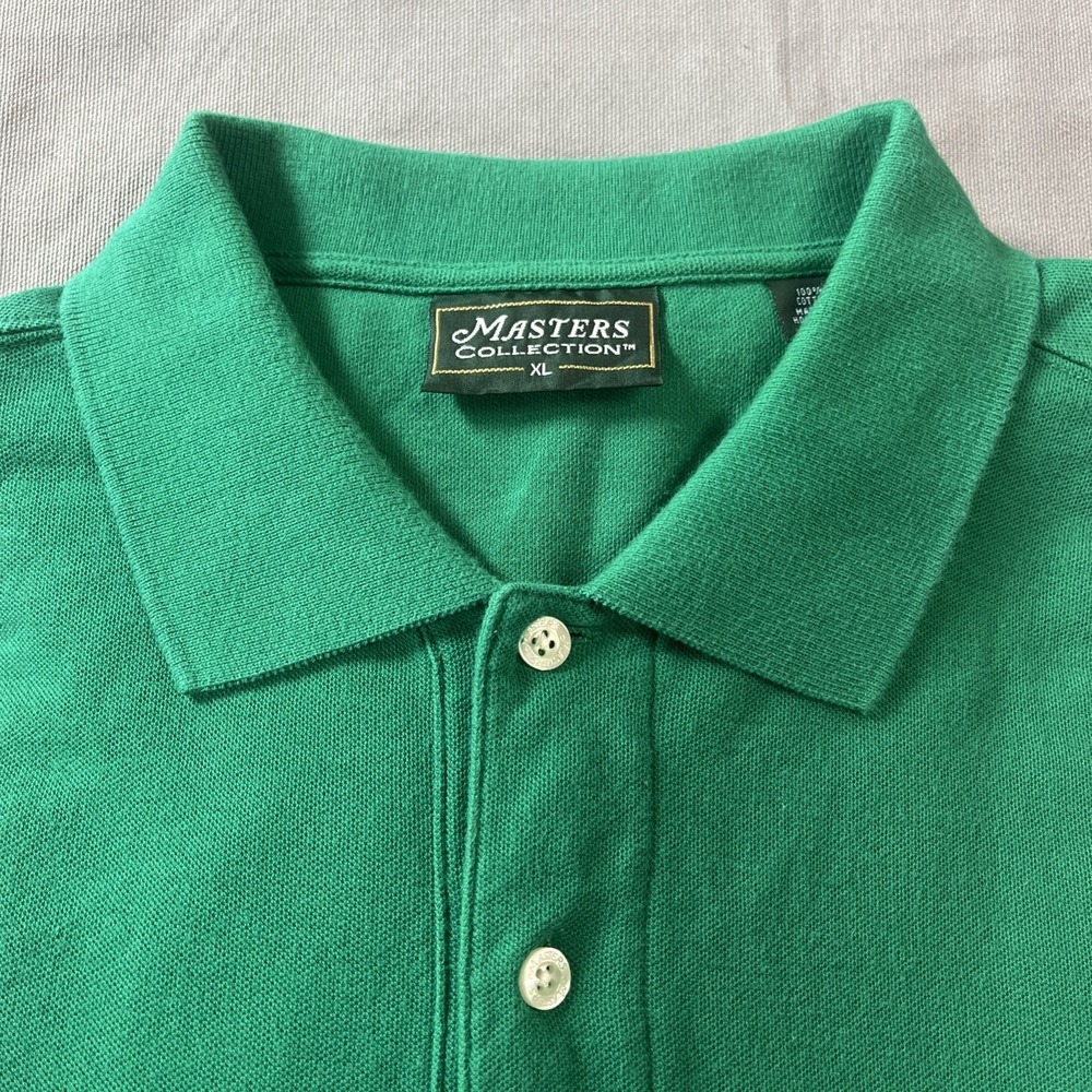 VTG Masters Collection Tournament Polo Golf Shirt Mens Size XL Green Augusta